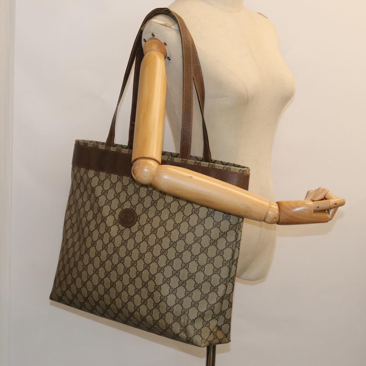 GUCCI GG Supreme Tote Bag Beige 69 02 109 yk13709