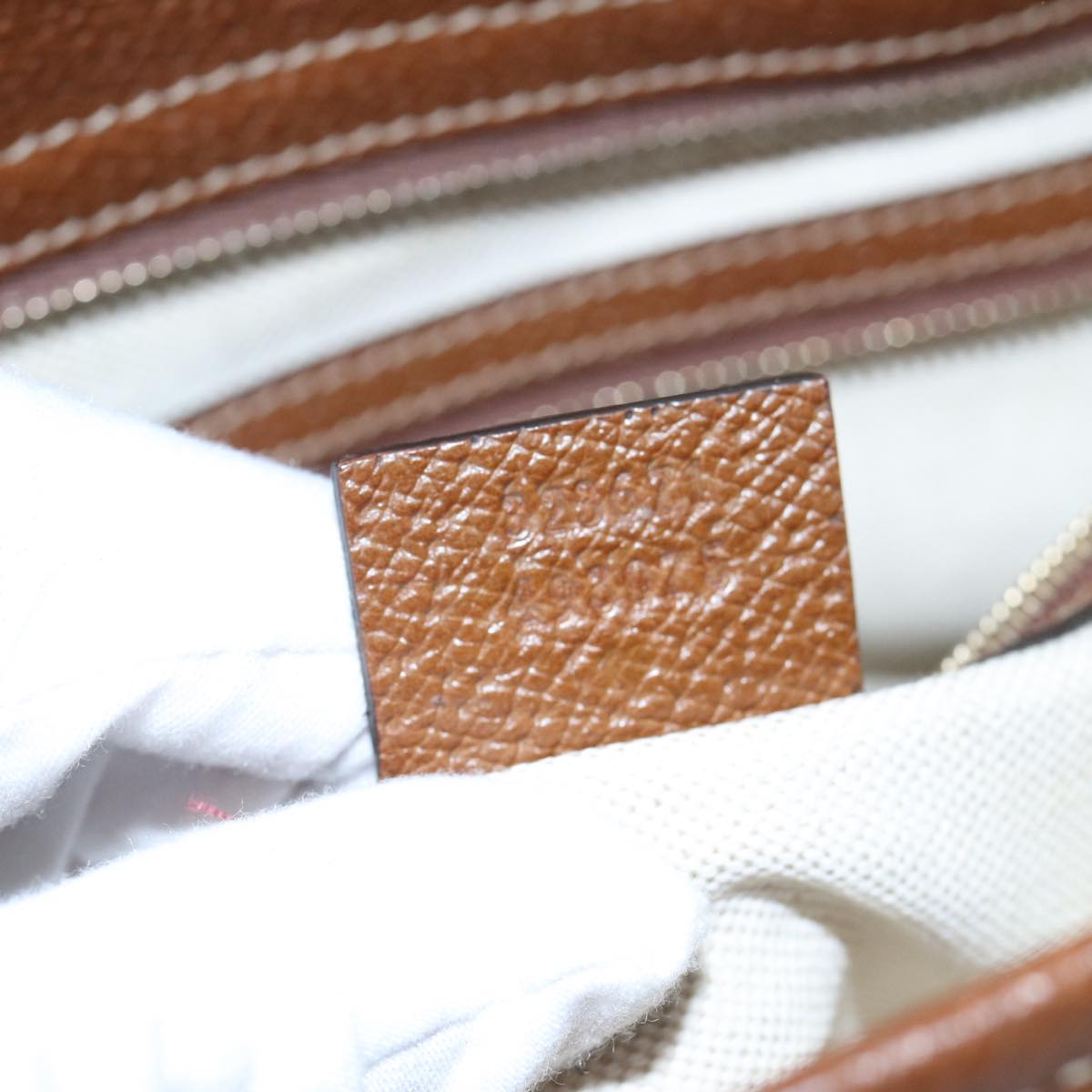 GUCCI GG Canvas Tote Bag Leather Beige Brown gold 323671 yk14577