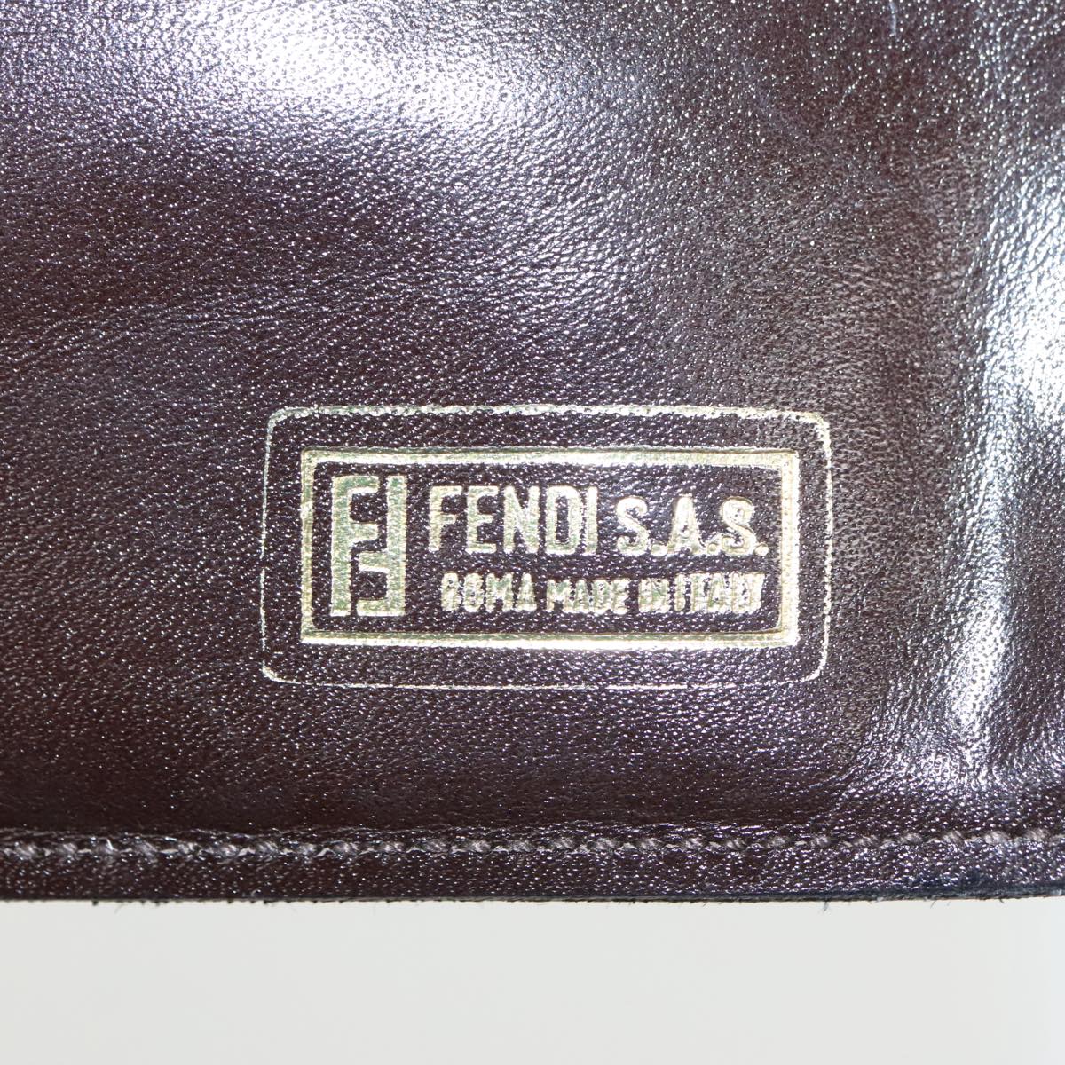FENDI Zucca Canvas Wallet Black Brown yk16013