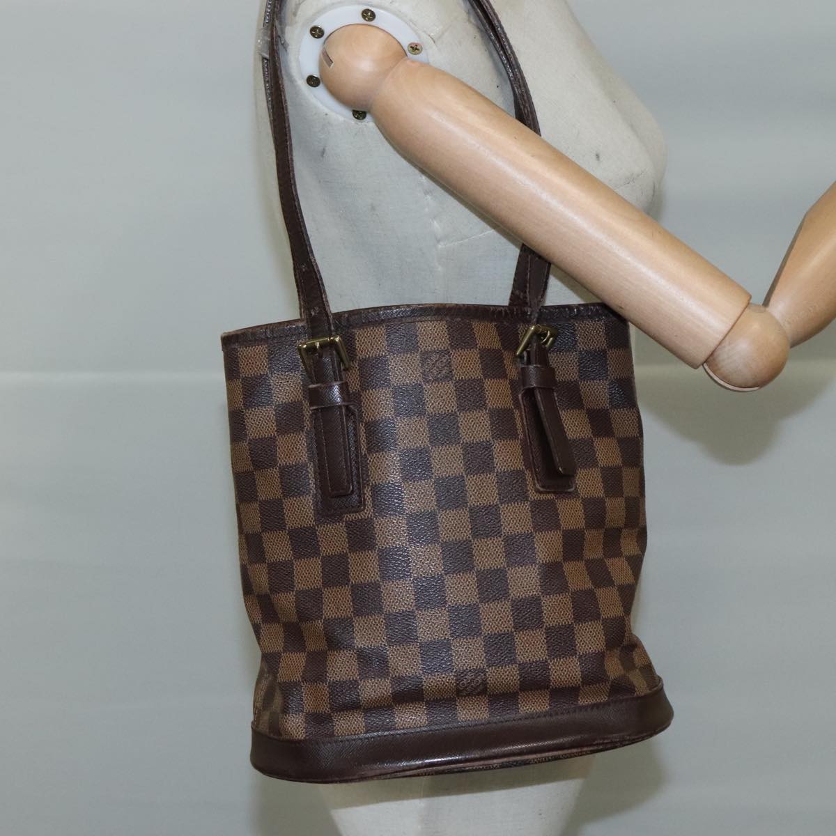 LOUIS VUITTON Damier Ebene Marais Shoulder Bag N42240 LV yk16416