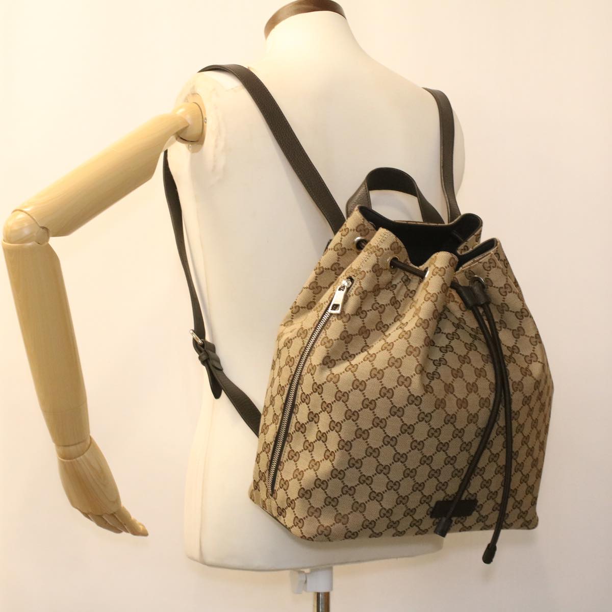 GUCCI GG Canvas Backpack outlet Beige 449175 yk5920