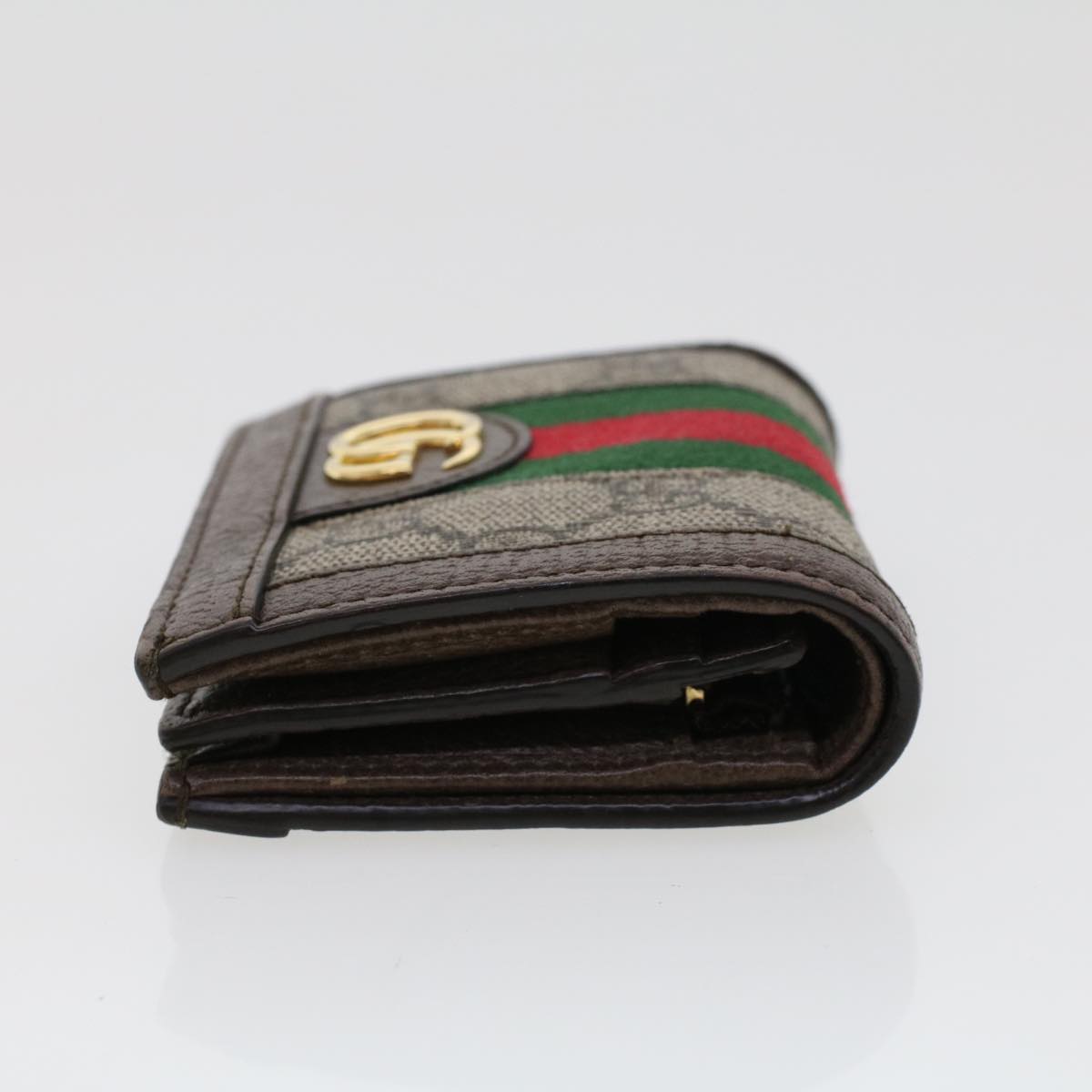 GUCCI GG Canvas Web Sherry Line Ofidia Wallet Beige Red Green 523155 yk7191