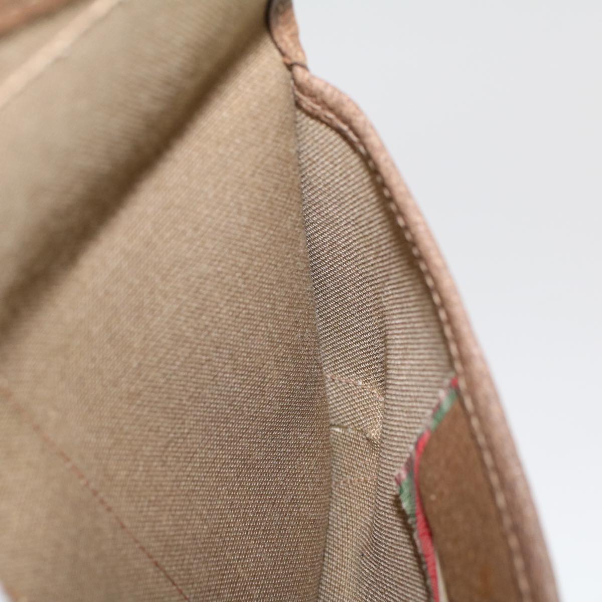 GUCCI GG Canvas Web Sherry Line Pouch Beige Red Green 89.01.021 yk7427