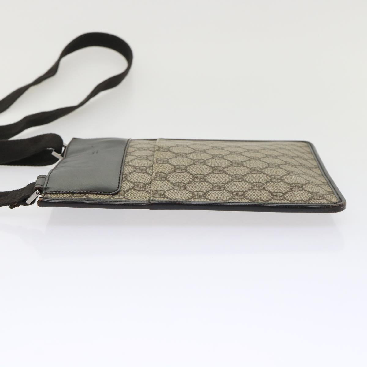 GUCCI GG Canvas Shoulder Bag PVC Leather Beige 27639 yk7766