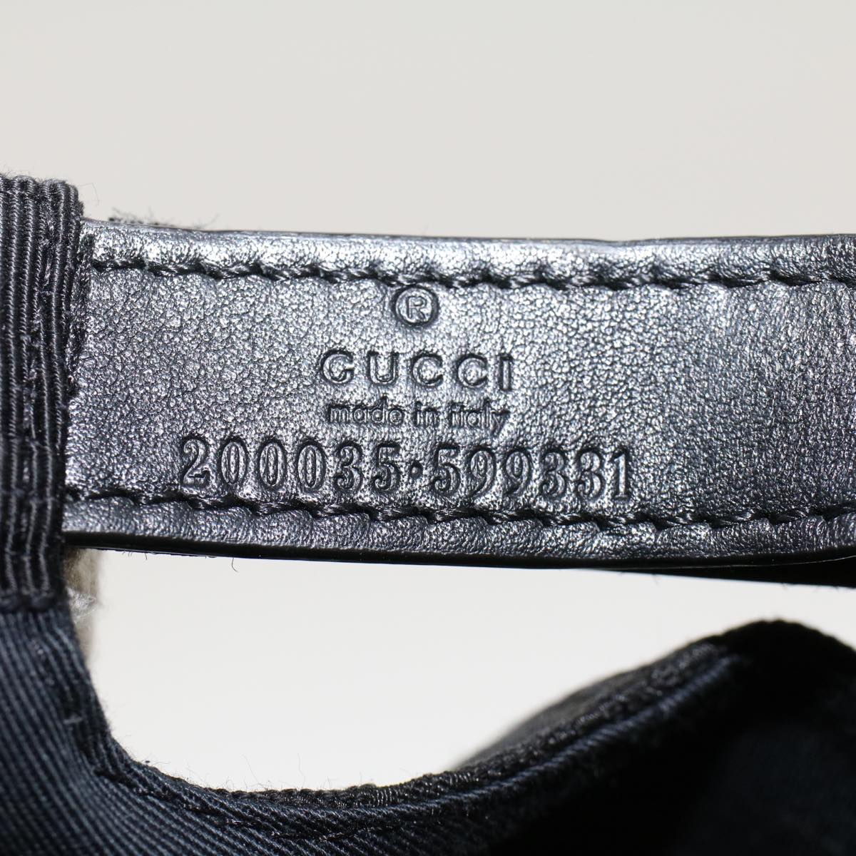 GUCCI GG Canvas Web Sherry Line Cap XL 60 Black Red Green 200035 yk7873