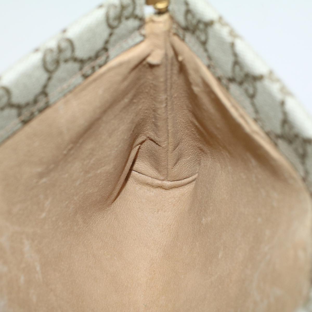GUCCI GG Canvas Clutch Bag PVC Leather Beige 67-039-5229 yk8304