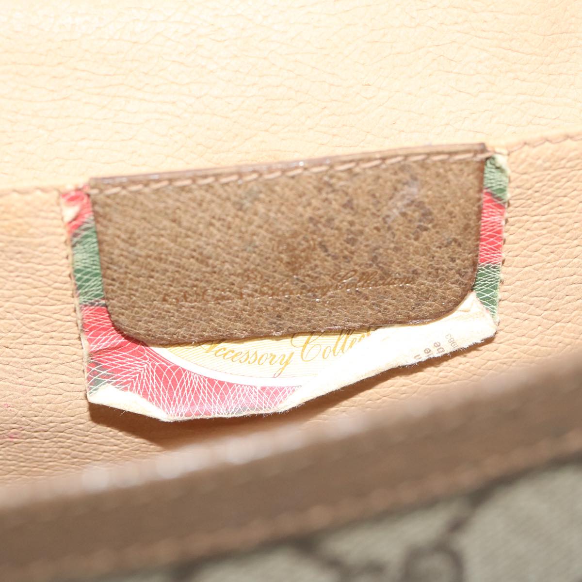 GUCCI GG Supreme Web Sherry Line Clutch Bag Beige Red 89 01 030 yk9877
