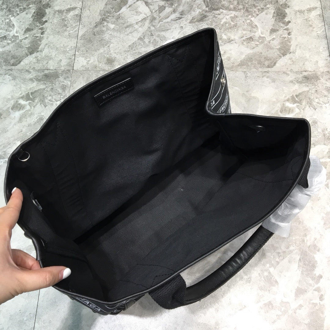Balen Navy MeGLAMIum Cabas Tote Bag In Black, For Women,  Bags 14.1in/36cm