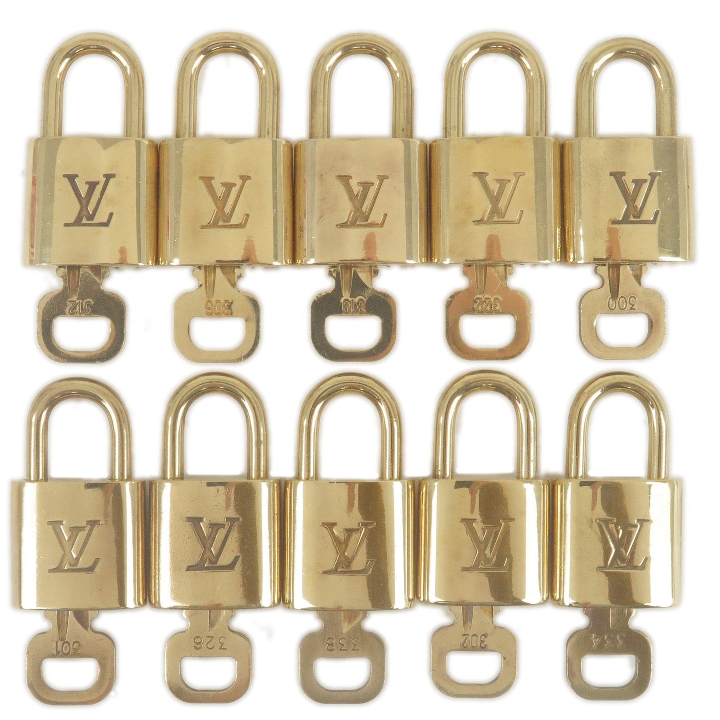 Louis Vuitton Set of 10 Lock & Key Cadena Key Lock