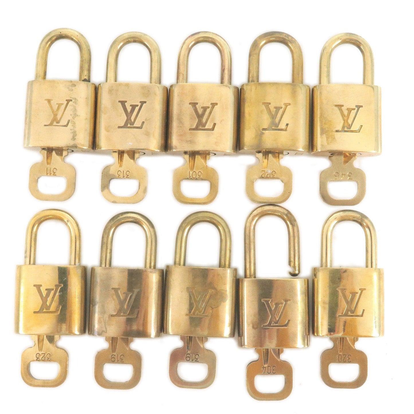Louis Vuitton Set of 10 Lock & Key Cadena Key Lock
