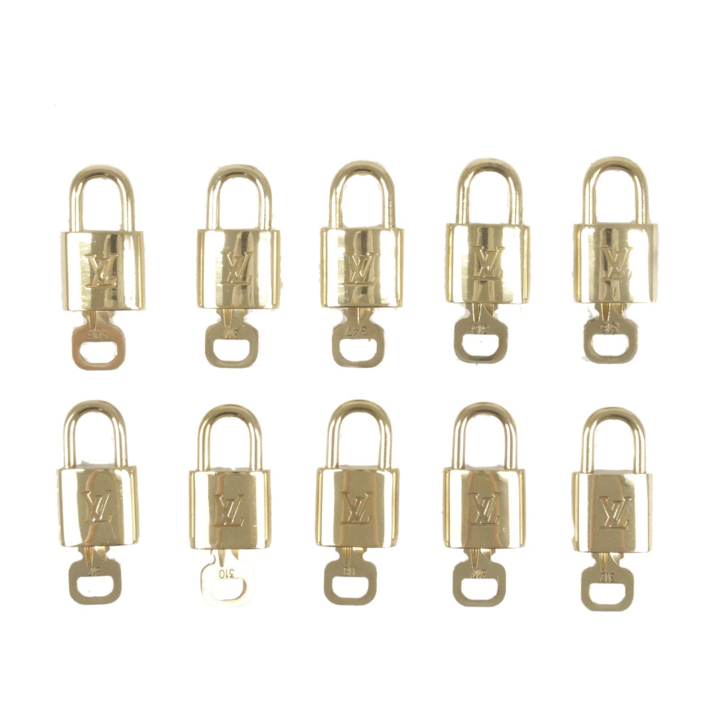 Louis Vuitton Set of 10 Lock & Key Cadena Key Lock