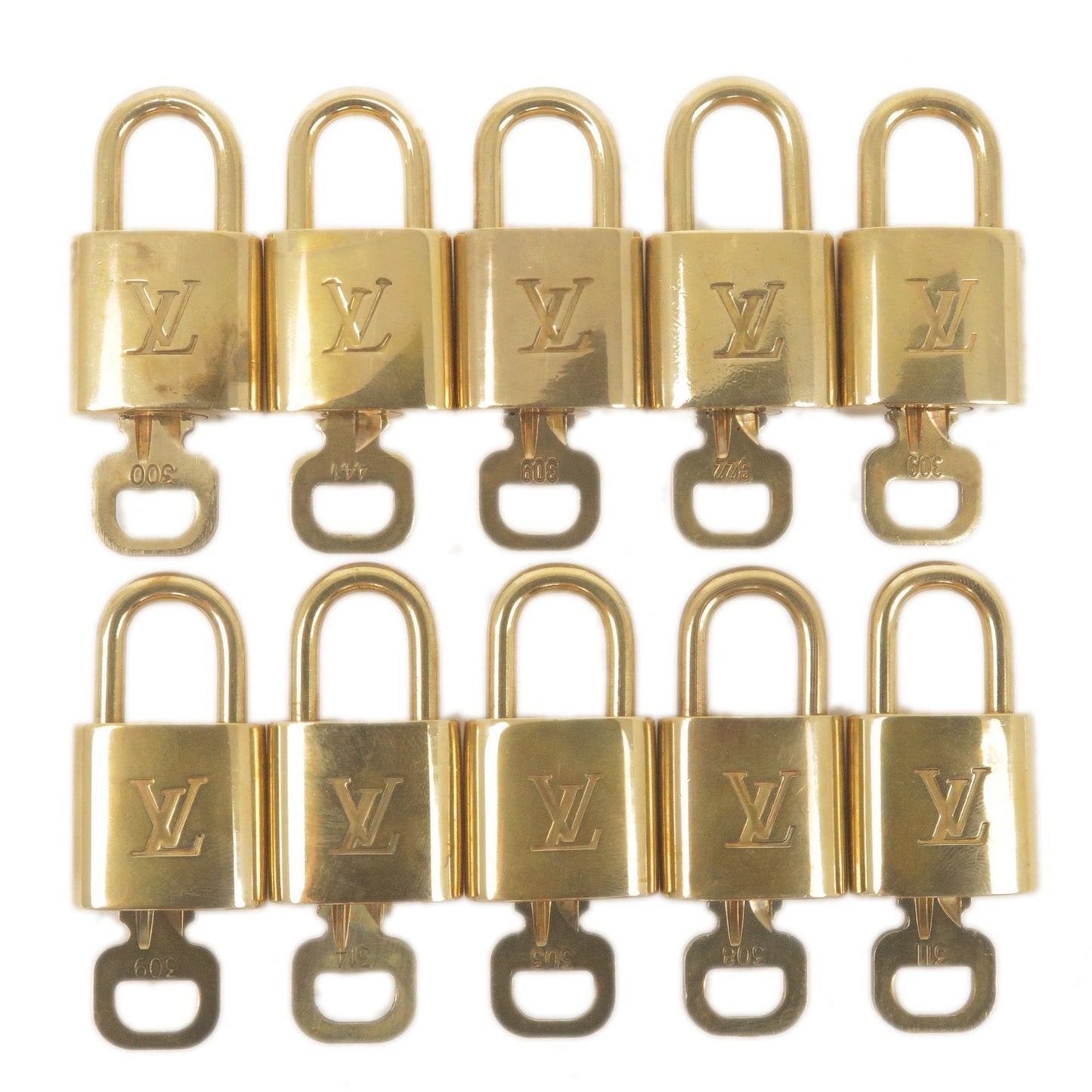Louis Vuitton Set of 10 Lock & Key Cadena Key Lock