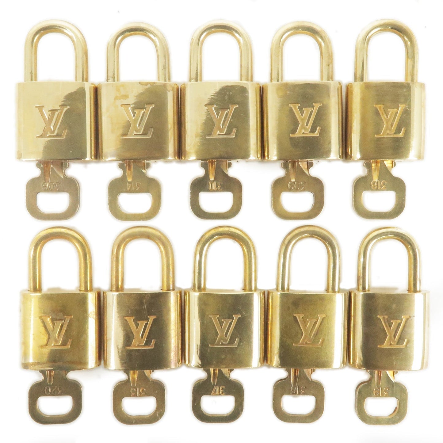 Louis Vuitton Set of 10 Lock & Key Cadena Key Lock