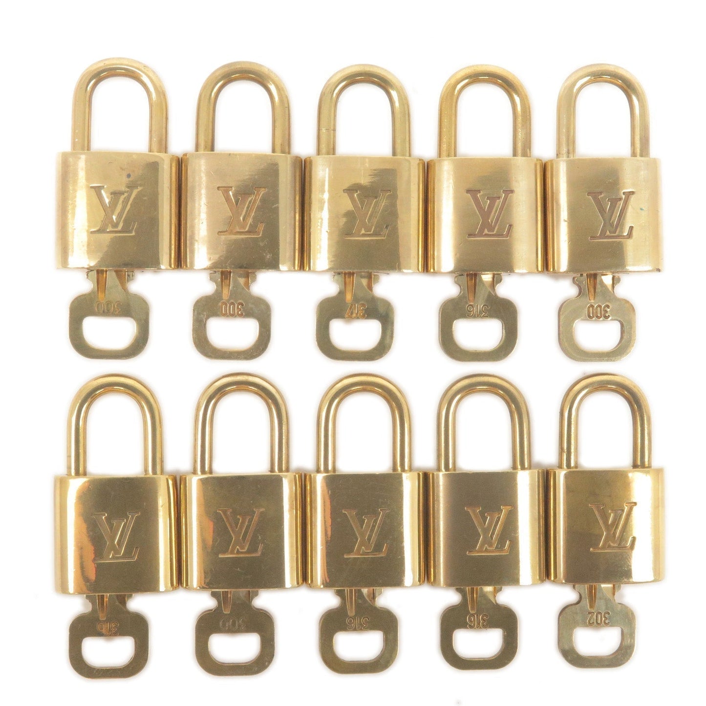 Louis Vuitton Set of 10 Lock & Key Cadena Key Lock