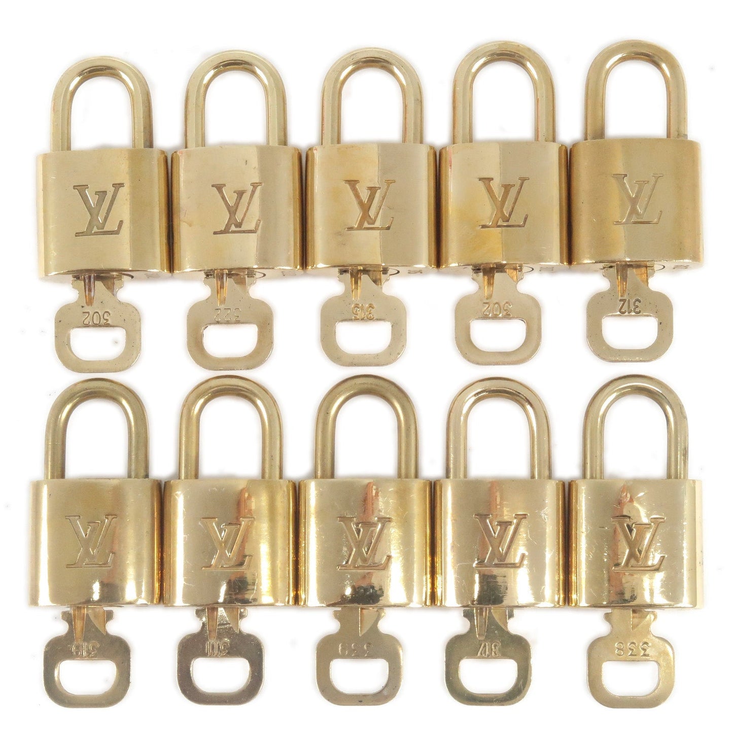 Louis Vuitton Set of 10 Lock & Key Cadena Key Lock