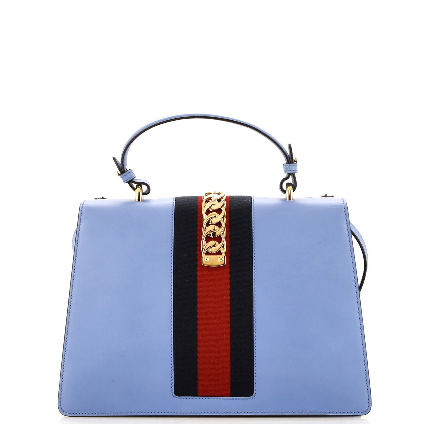 Sylvie Top Handle Bag Embroidered Leather Medium
