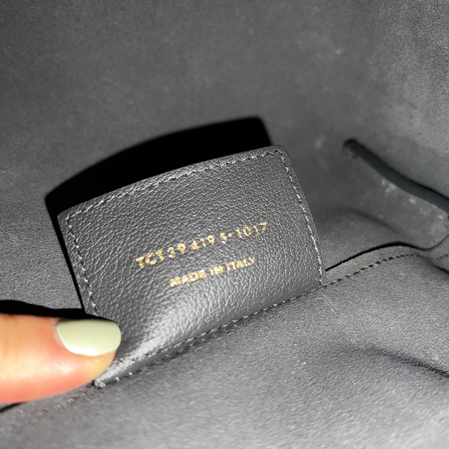 SAINT LAURENT Gray Calfskin Large Shopping Tote