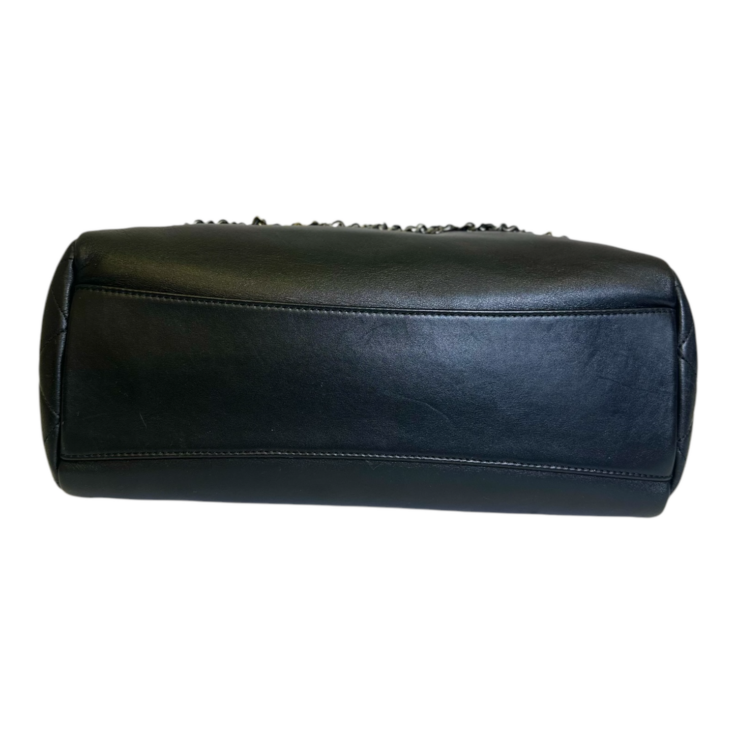 Chanel Calfskin Chain 20s Signature Hobo Black