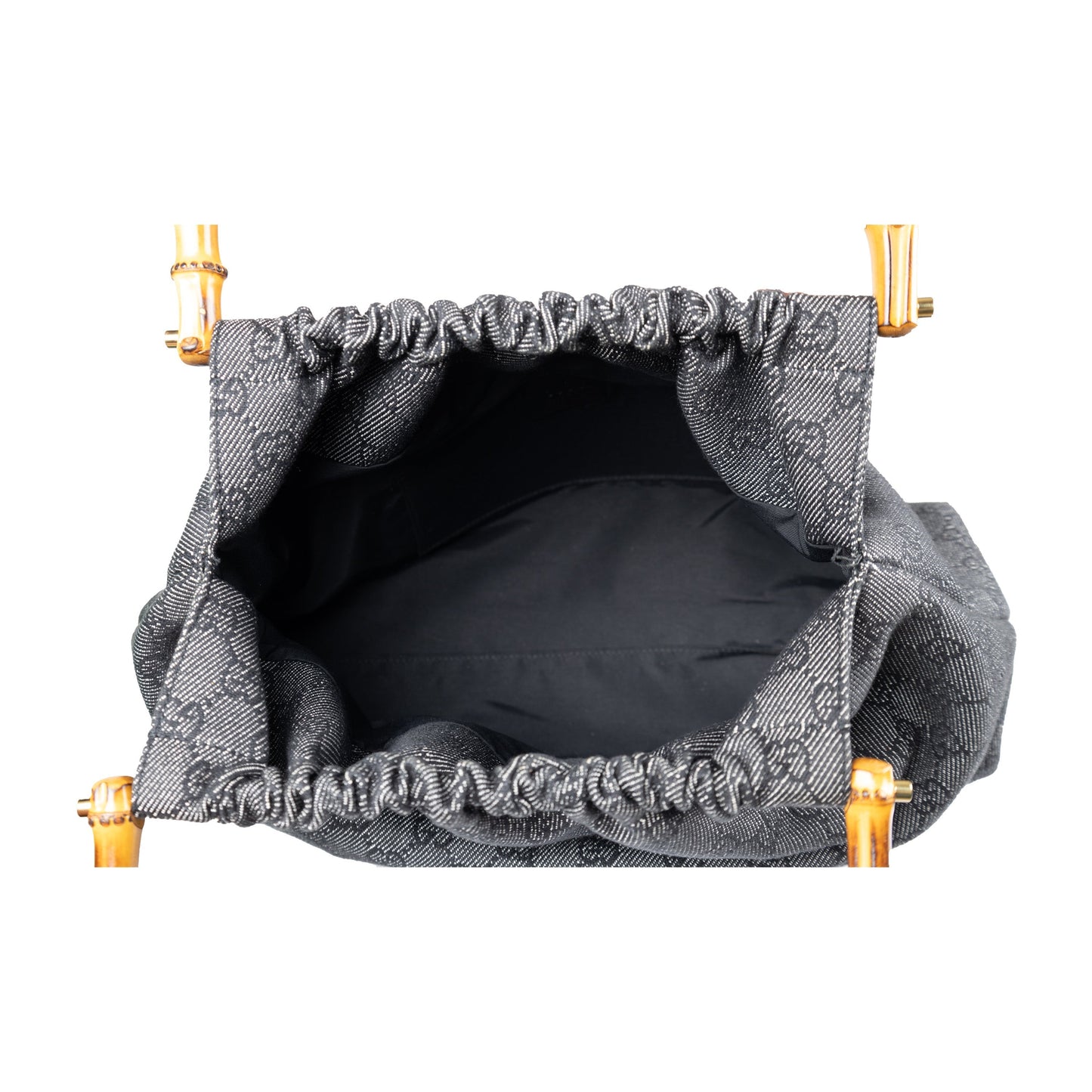 GLM-- Denim GG Canvas Bamboo Handbag - '10s