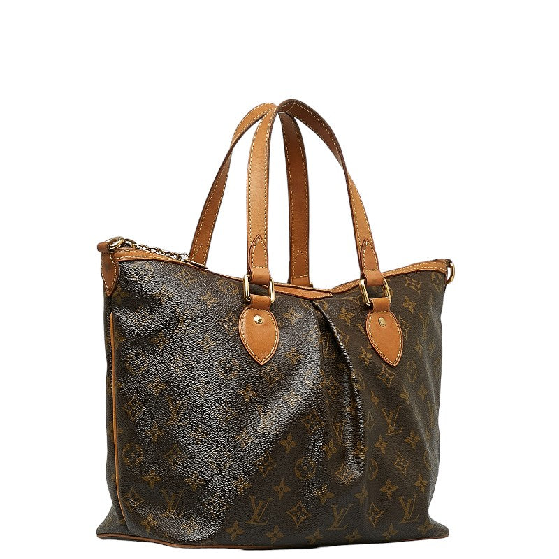 Louis Vuitton Monogram Palermo PM Handbag 2WAY M40145 Brown PVC Leather  Louis Vuitton
