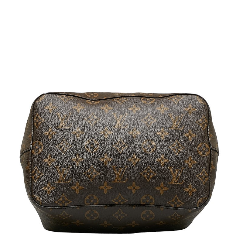 Louis Vuitton Monogram Neonoe Handbag M44020 Brown Noir Black PVC Leather  Louis Vuitton
