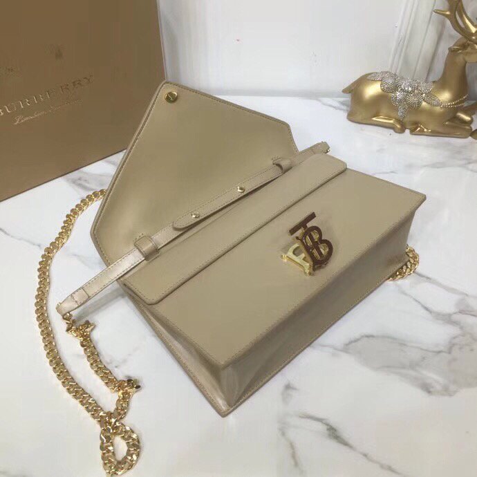 GLAMI Small Tb Envelope Clutch Beige By British Heritage For Women, Bags 10.2in/26cm