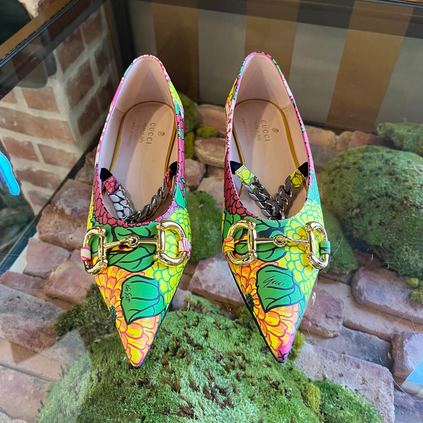 GUCCI Ken Scott Floral Ballerina Flats SZ 38