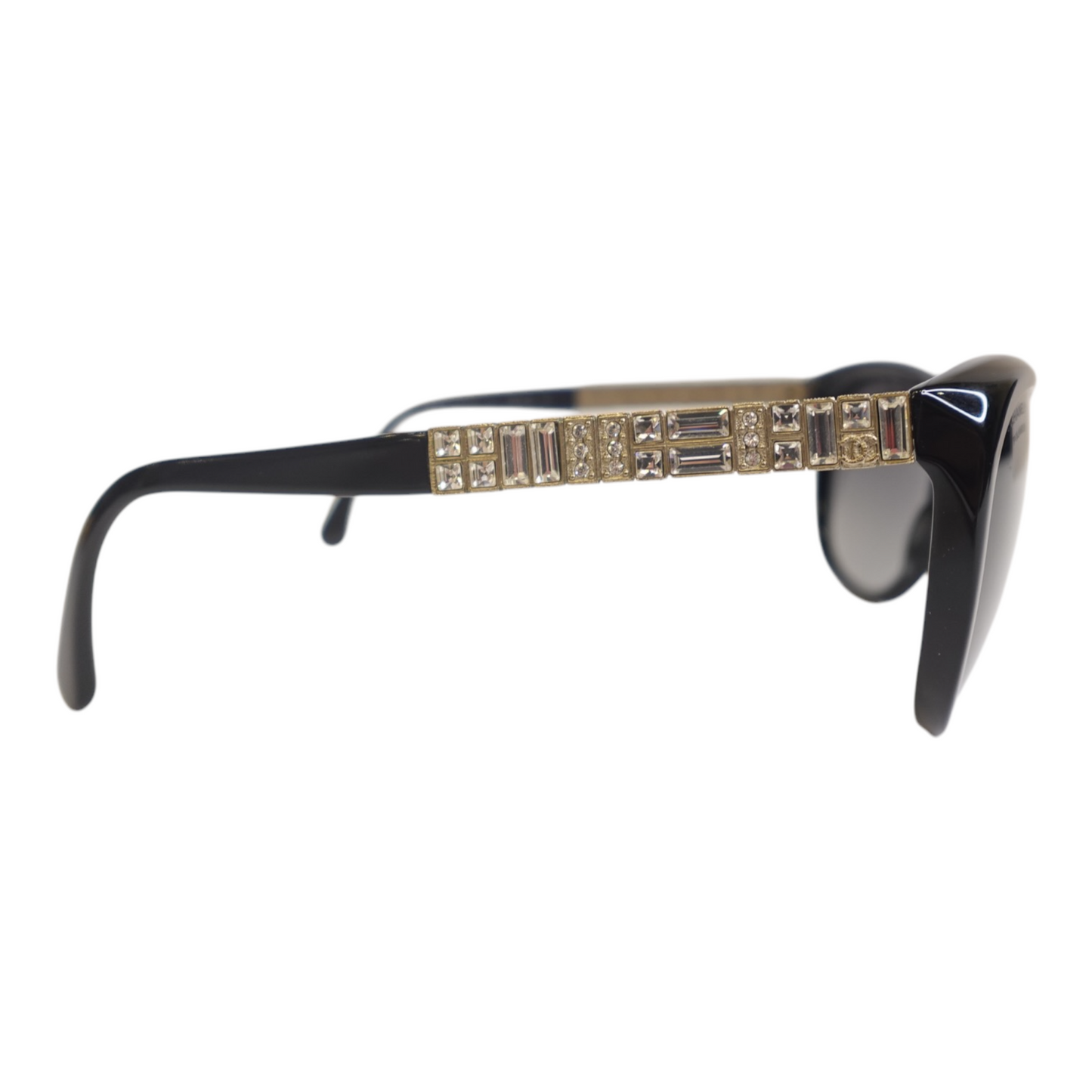 Chanel Black Crystal Sunglasses