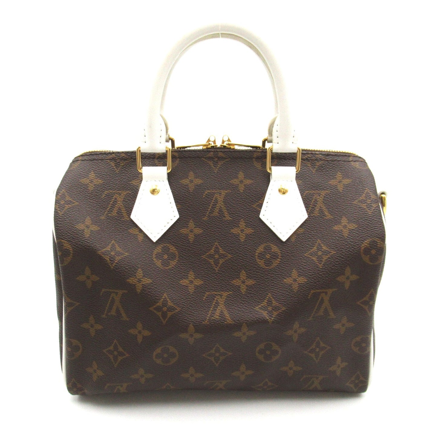 Louis Vuitton Speedy Bandrier 25 2w Shoulder Bag PVC Coated Canvas  Brown / White M20754
