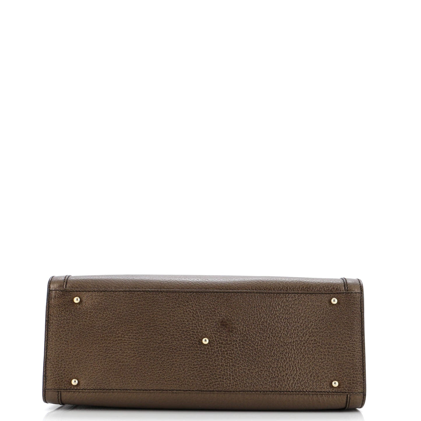 Bamboo Handle Tote Leather Large