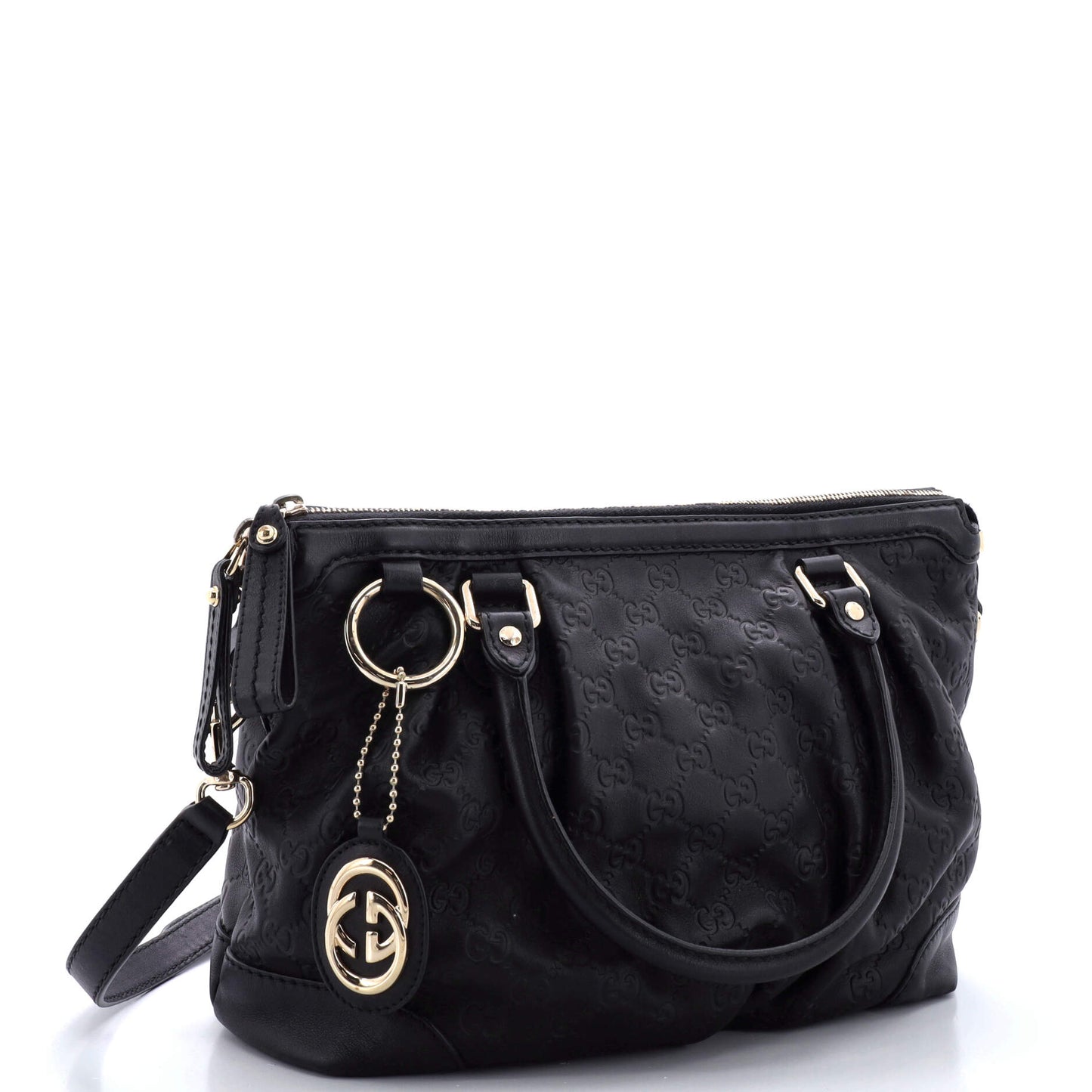 Sukey Top Handle Satchel Guccissima Leather Medium