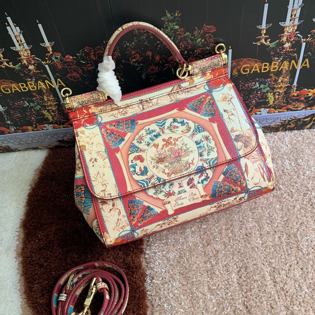 GLAMI MeGLAMIum Sicily Handbag Unique Print Motifs Muticolour For Women 10.2in/26cm GLAMI