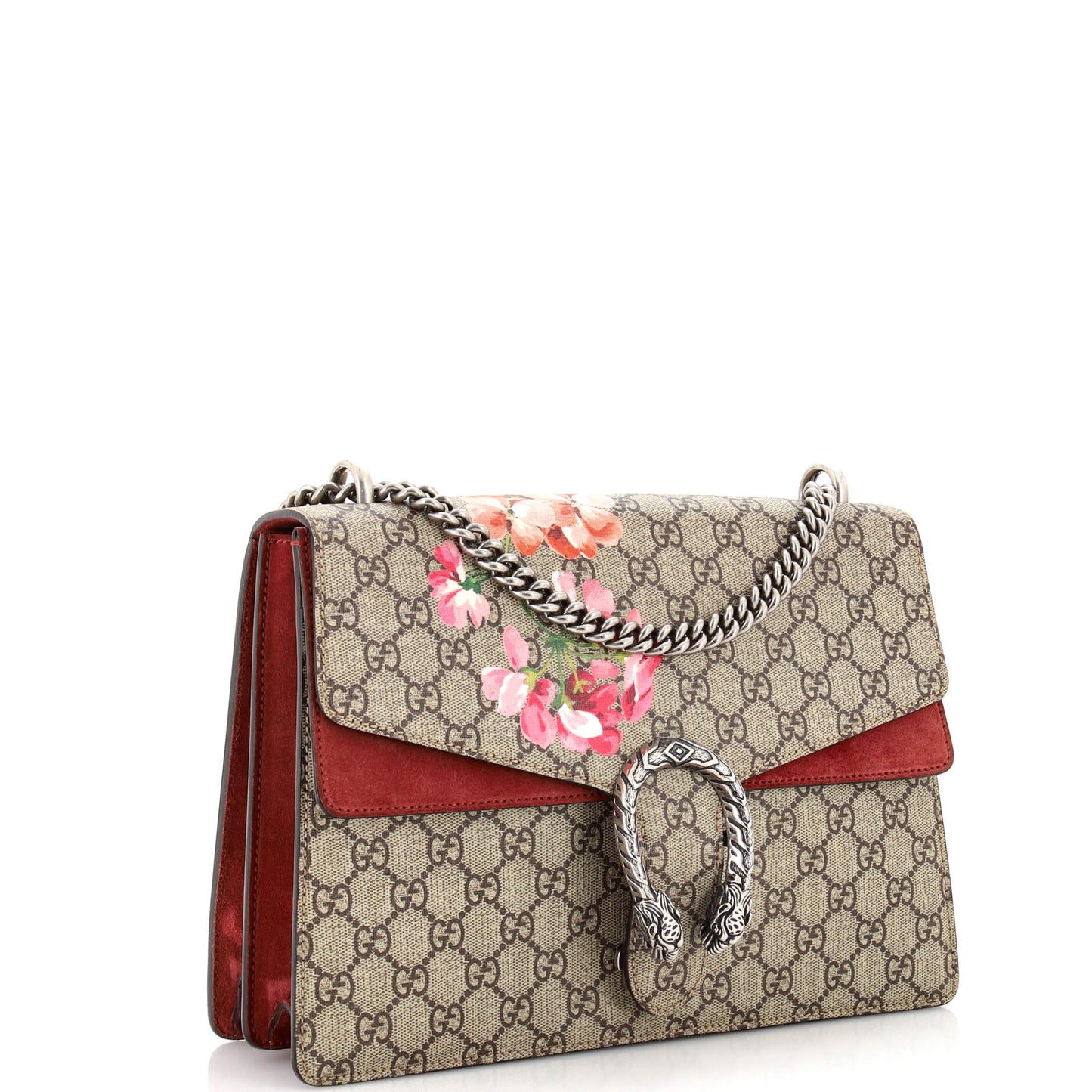 Dionysus Bag Blooms Print GG Coated Canvas Small