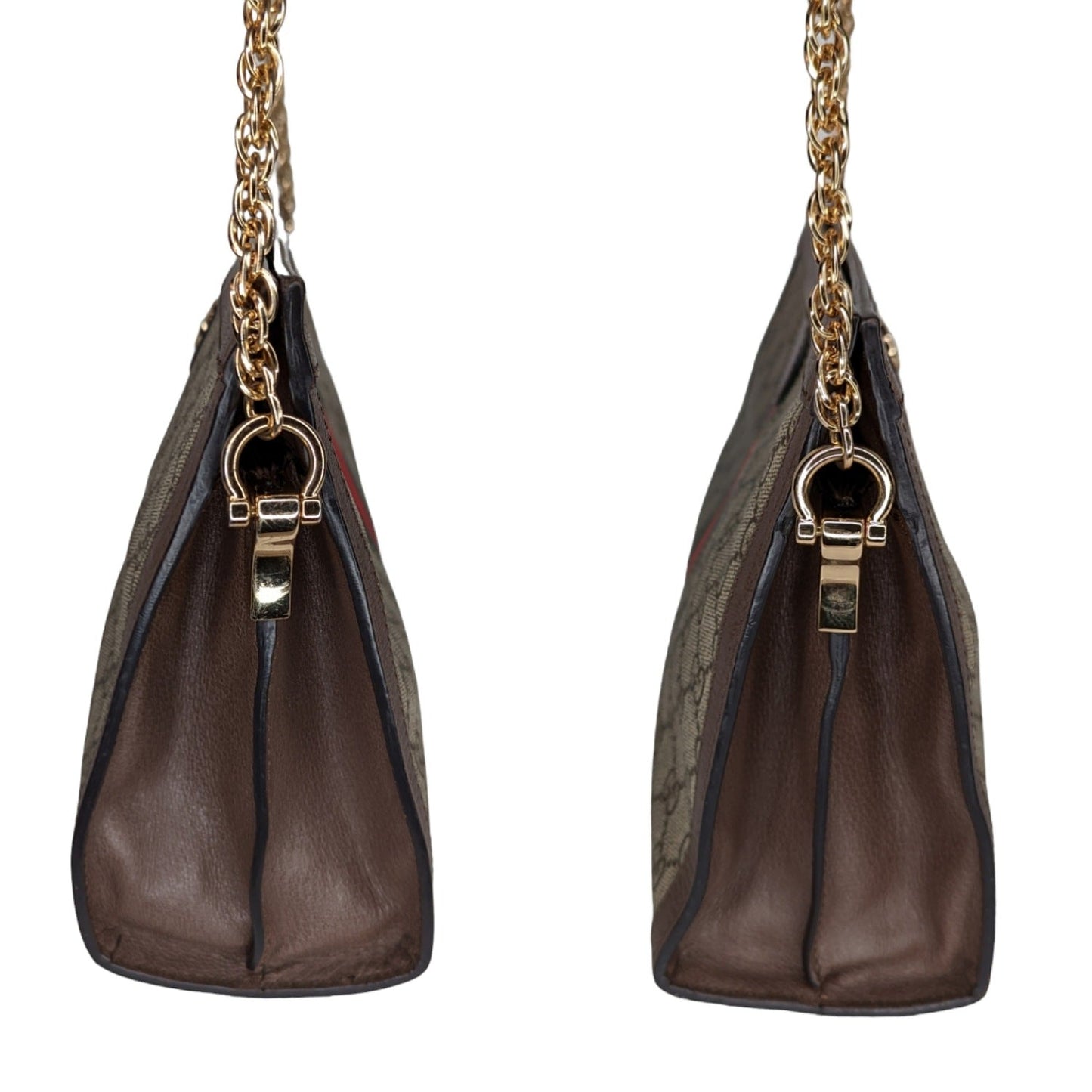 Gucci GG Supreme Monogram Web Medium Ophidia Chain Shoulder Bag