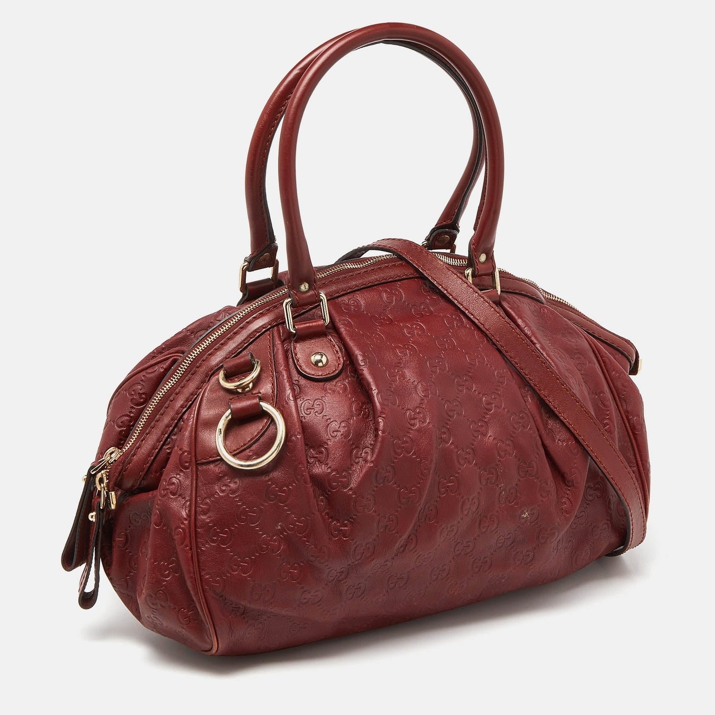 Gucci Brick Guccissima Leather Medium Sukey Boston Bag
