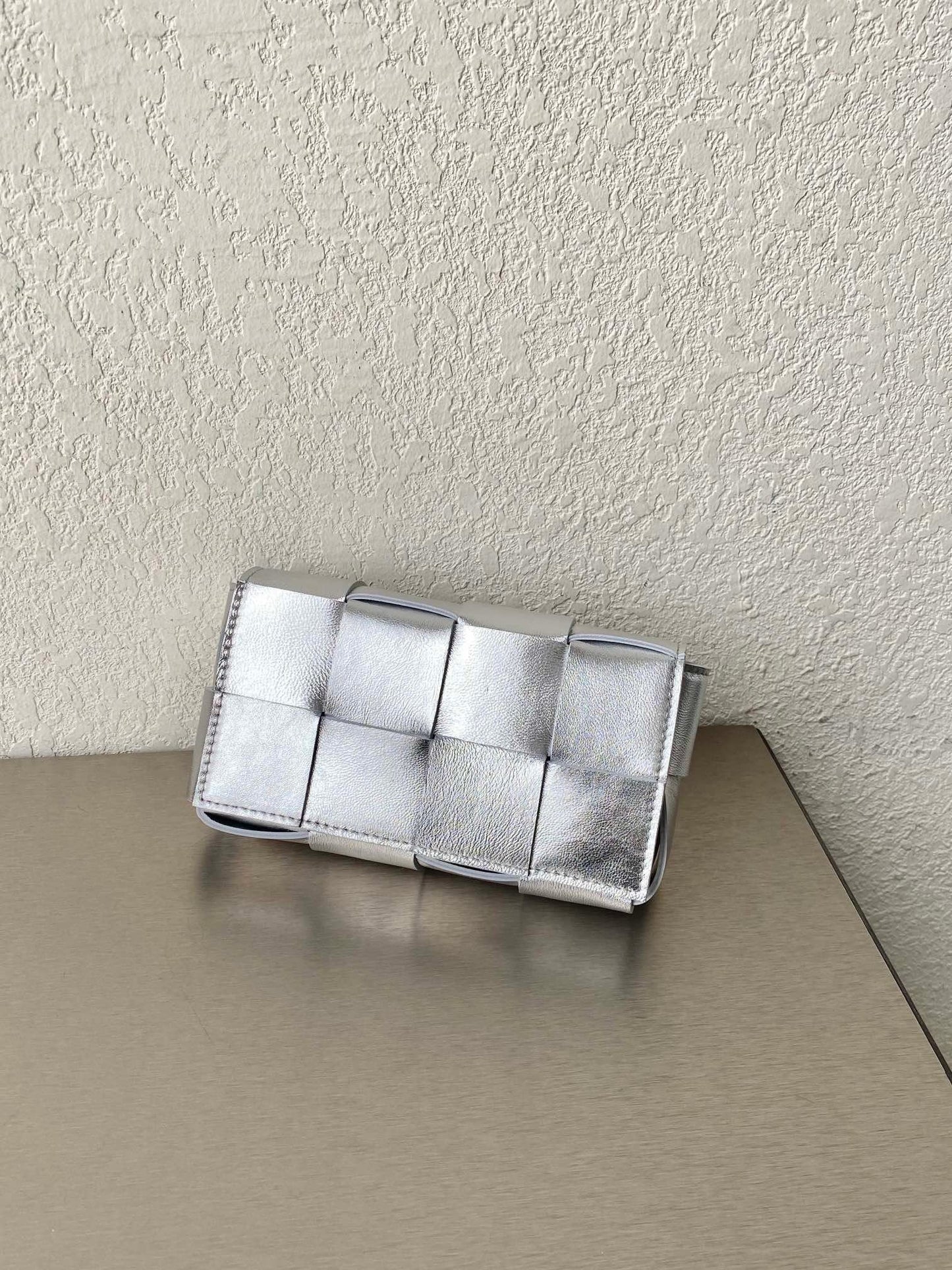 GLAMI Mini Cassette Crossbody Bag Silver, For Women, Bags 6.9in/17.5cm
