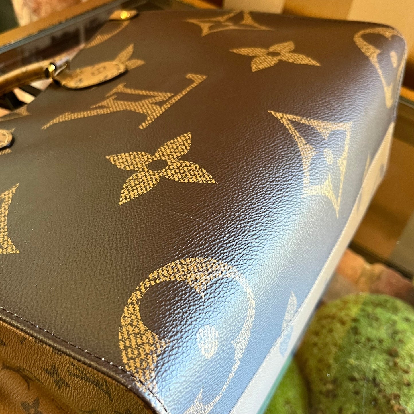 LOUIS VUITTON OnTheGo MM Monogram Reverse Giant Monogram Canvas Tote Bag