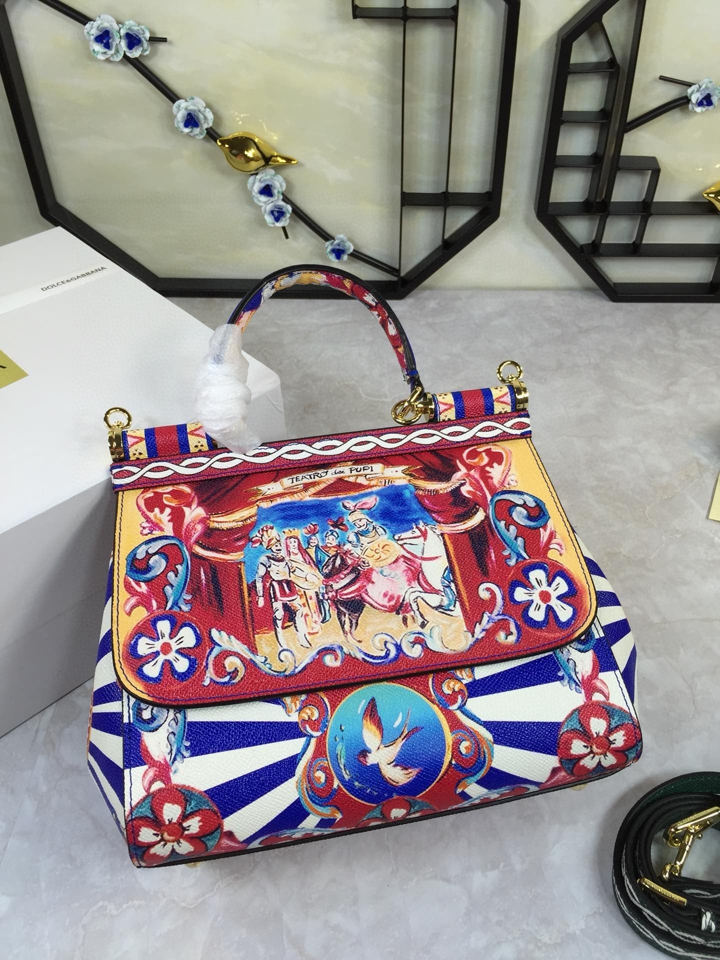 GLAMI 90s Sicily Bag With Logo Print Multicolor For Women 10.2in/26cm GLAMI