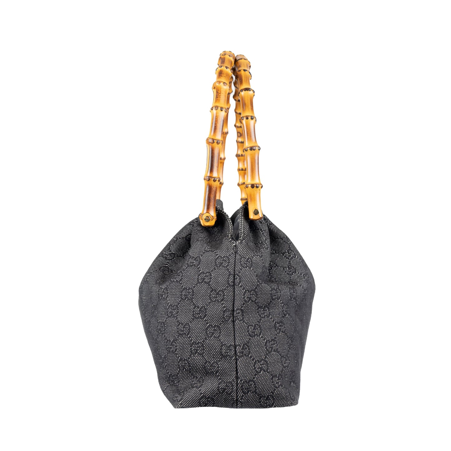 GLM-- Denim GG Canvas Bamboo Handbag - '10s