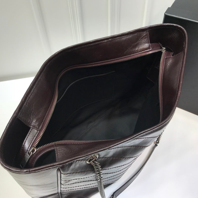 GLAMI Niki Shopping Bag Burgundy For Women 13.8in/35cm YSLÃ‚Â 