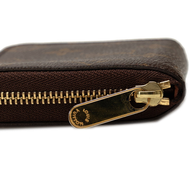 Louis Vuitton Monogram Zippy Coinpass Coincase M60067 Brown PVC Leather  Louis Vuitton