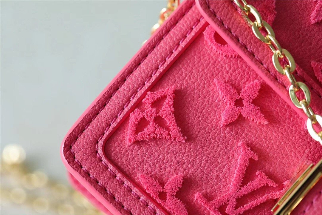 LV Mini Dauphine Monogram GlamIuo Pink For Women,  Shoulder And Crossbody Bags 18.5cm/7.3in LV M20747