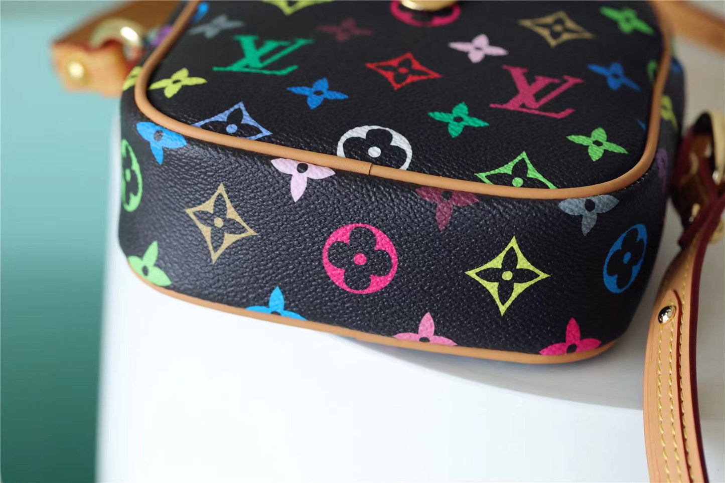 LV Rift Bag Monogram Multicolore Canvas Black For Women, WomenÃ¢â‚¬â„¢s Handbags, Shoulder And crossbody Bags 5.7in/13.5cm LV