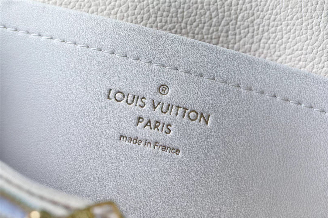 LV MarGLAMIau Monogram Empreinte Cream Beige For Women,  Shoulder And Crossbody Bags 9.6in/29.5cm LV M46201