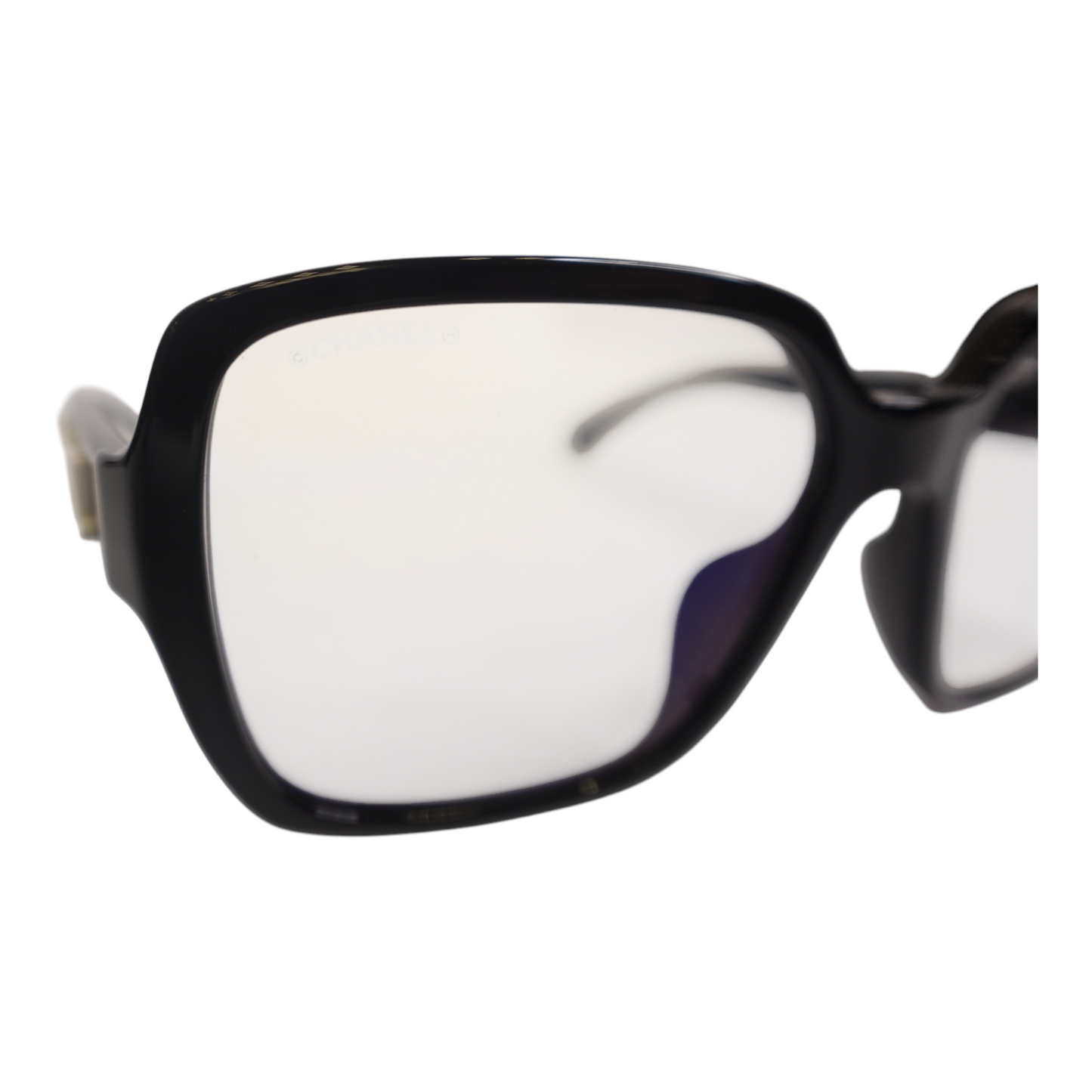 Chanel Rectangular Frame Logo Glasses