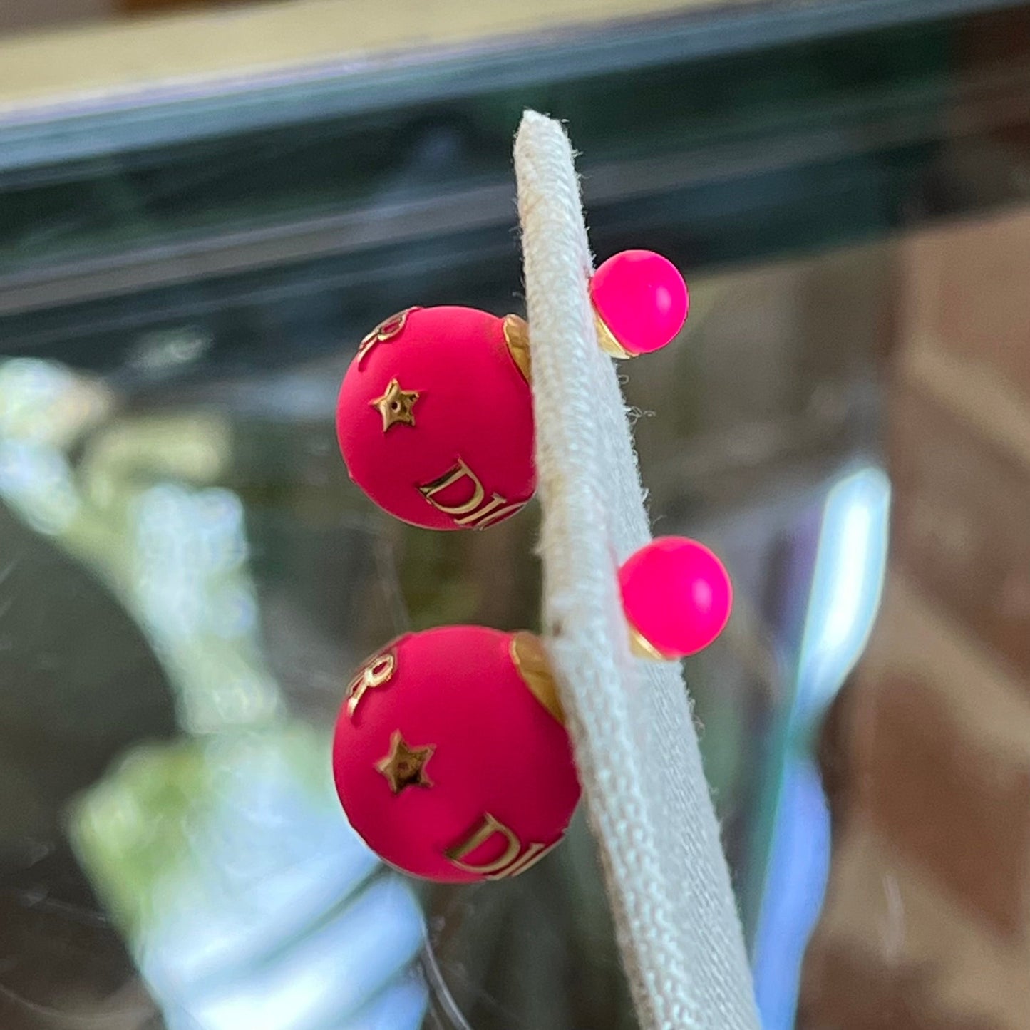 DIOR Tribales Pink Star Earrings