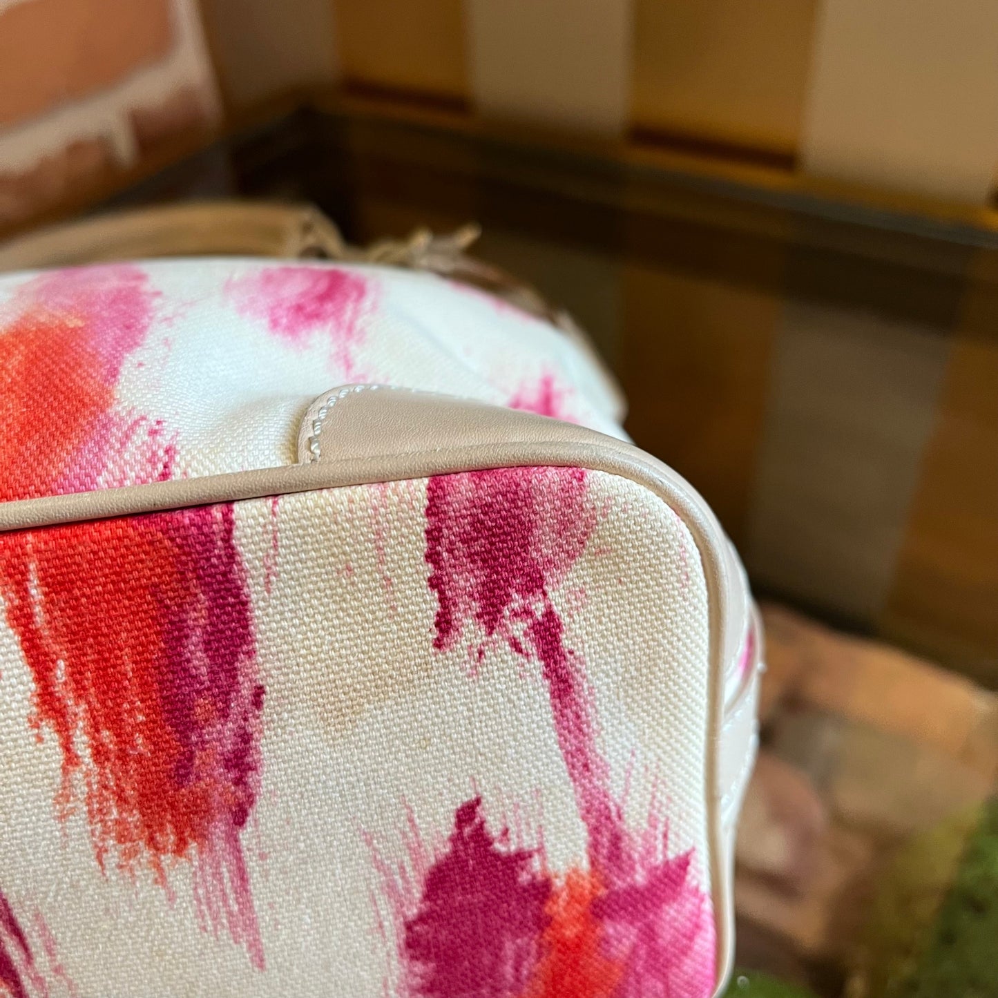 CHRISTIAN DIOR St. Tropez Pink Canvas Tote TS3983