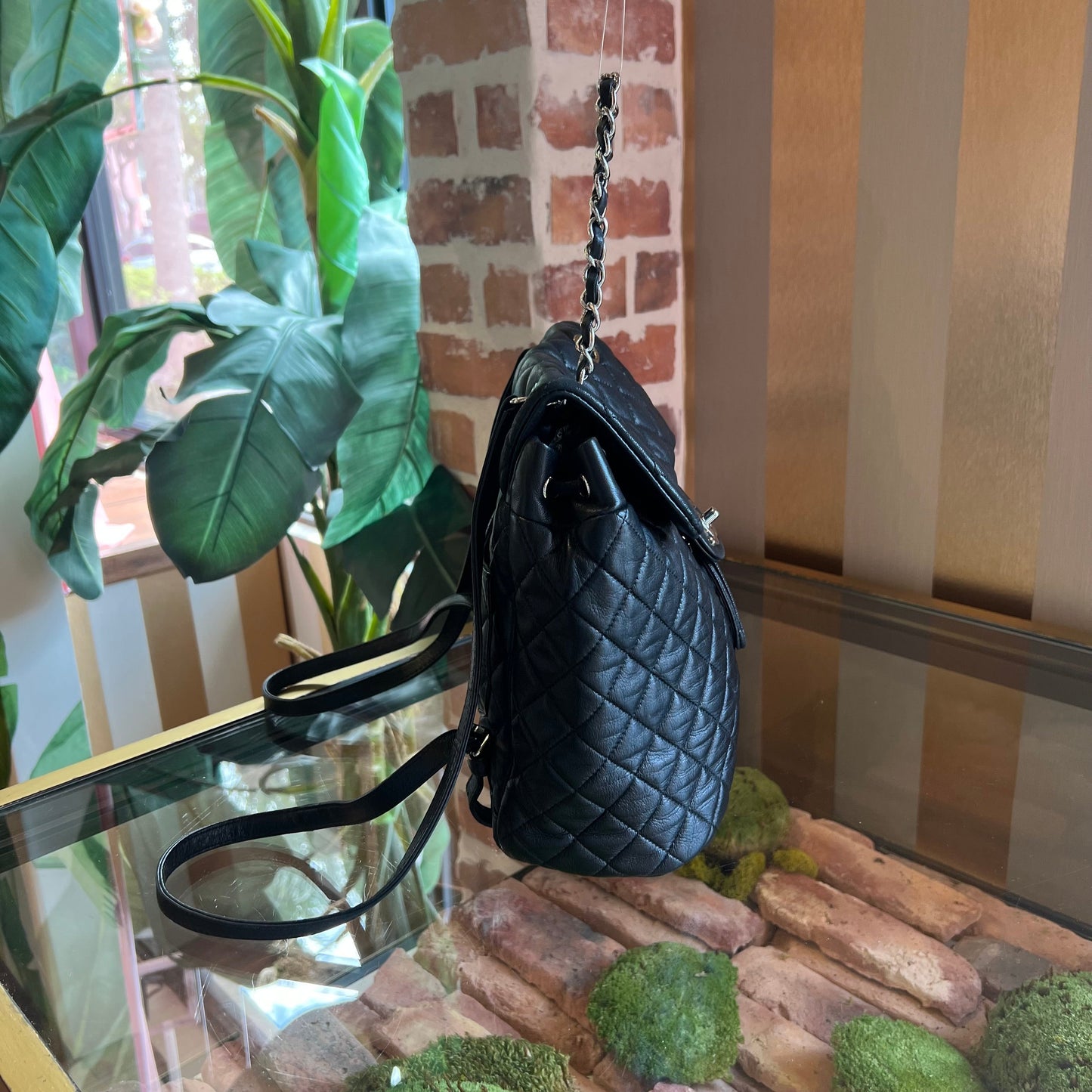 CHANEL Urban Spirit Small Black Leather Backpack