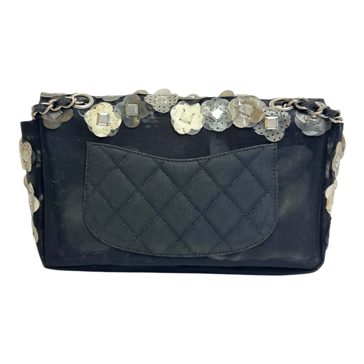 Chanel Mesh Paillette Sequin Flap Black