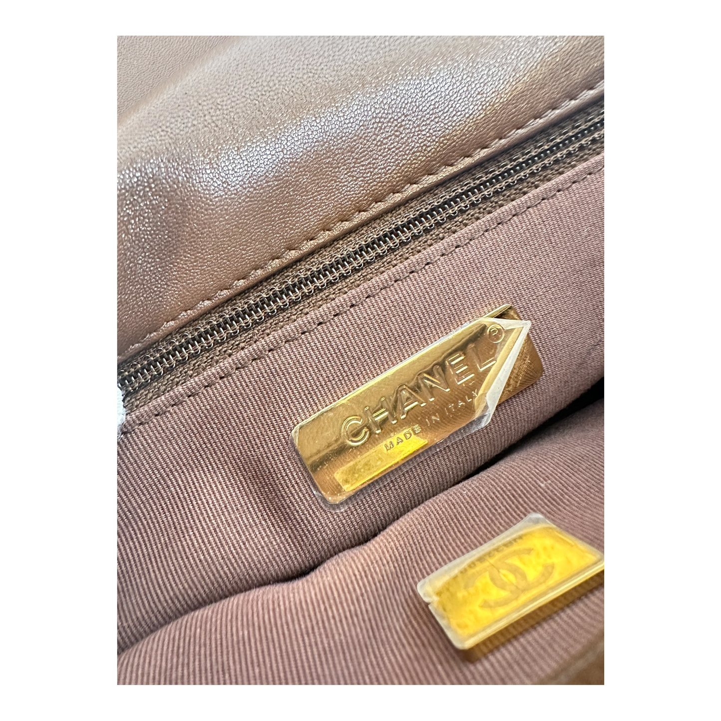 Chanel Lambskin Quilted Medium Chanel 19 Flap Brown
